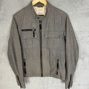 Triple Five Soul Jacket Mens M Grey Full Zip Military Style Field Coat